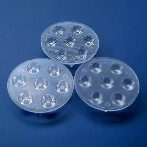 7in1- Diameter 45mm multi LED lens for CREE XPE| OSRAM Square,3535,3030 LEDs(HX-C45Ax7 Series)