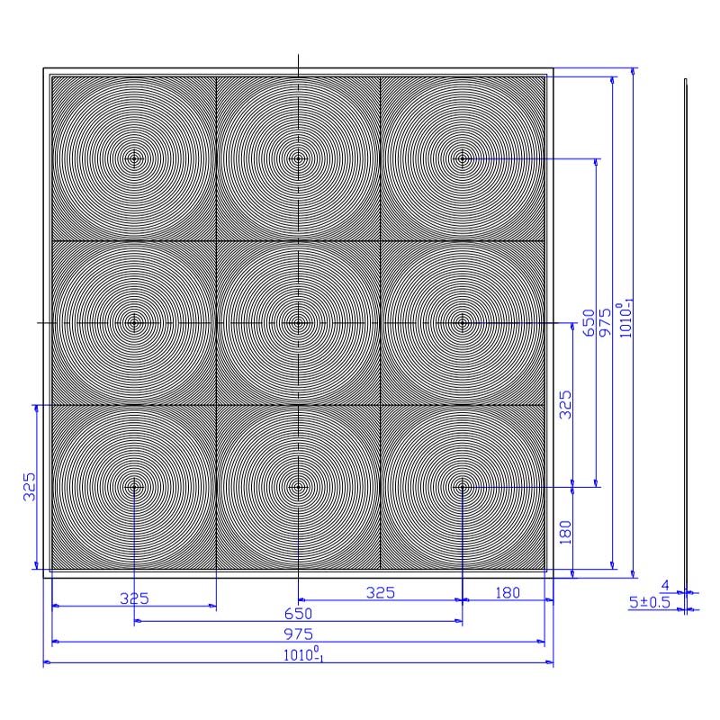( Dimension L1010mm  W1010mm ) Solar Fresnel Lenses (Glass-silicon )( HX-FST1010450)