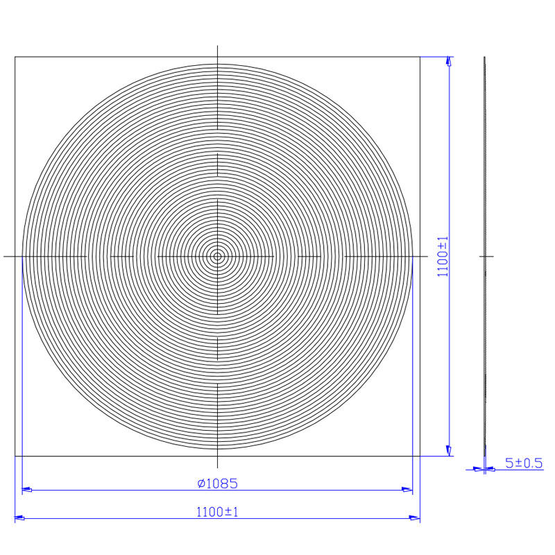 ( Dimension L1100mm  W1100mm ) Solar Fresnel Lenses (PMMA )( HX-FS11001300)