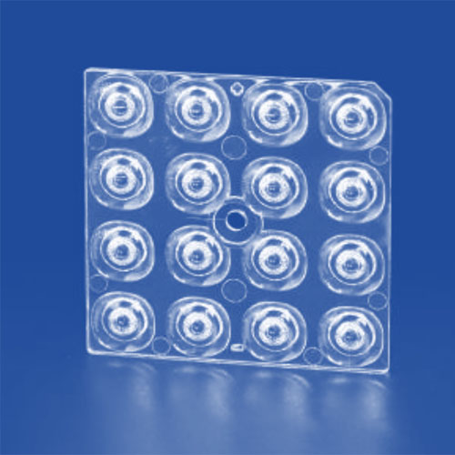 150degree 50x50mm 16in1 TPV asymmetric street lighting LED lens for CREE XPE|Luxeon T|OSRAM 3030 3535 LEDs(HX-F4x4-150)