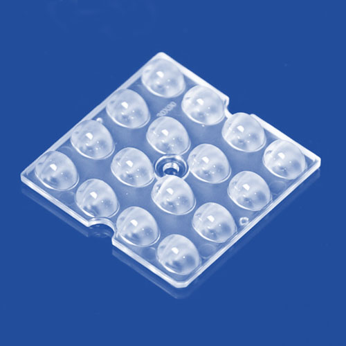 30x90degree 50x50mm 16in1 asymmetric stadium flood lights LED lens for CREE XPE|Luxeon T|OSRAM 3030 3535 LEDs(HX-F4x4-3090)
