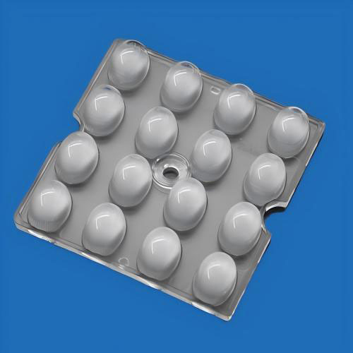 20x60degree 50x50mm 16in1 asymmetric stadium flood lights LED lens for CREE XPE|Luxeon T|OSRAM 3030 3535 LEDs(HX-F4x4-2060)